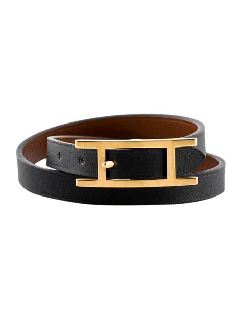 behapi double tour bracelet|hermes leather wrap bracelet.